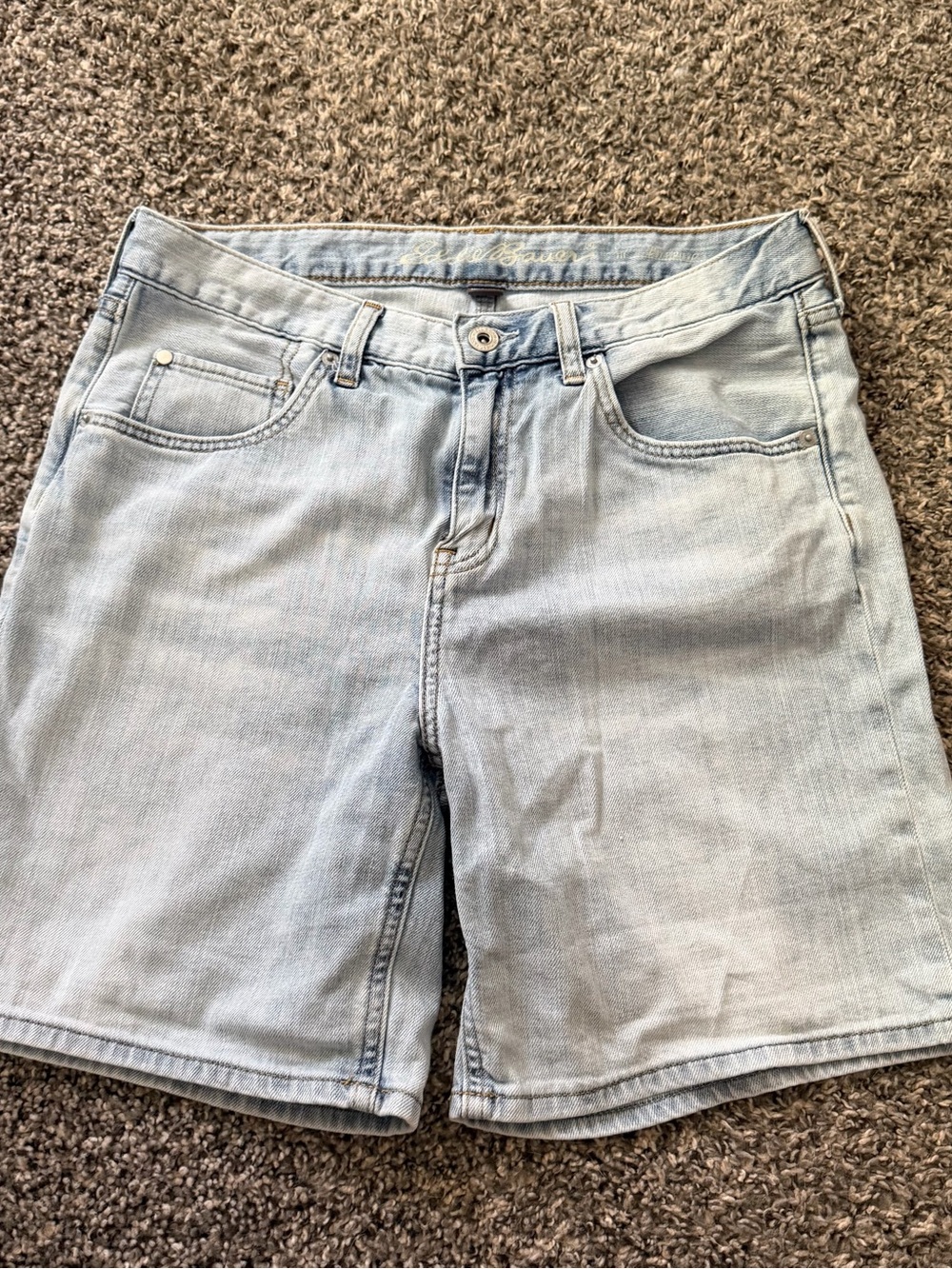 Eddie Bauer Light Blue Denim Dad Shorts